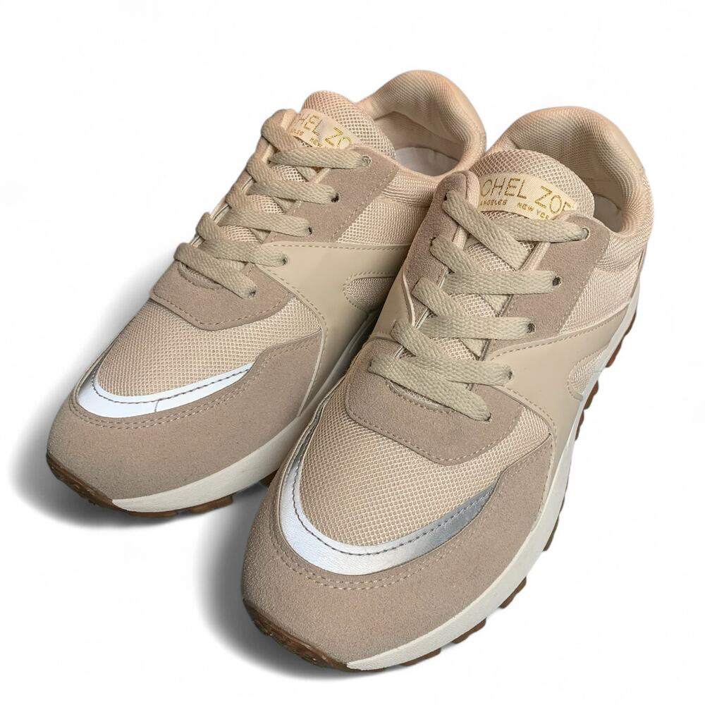 Racheal Zoe Sophie Tan & Cream Lace-Up Sneakers Size 9 - Picture 9 of 9